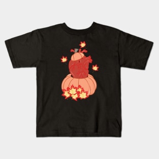 Anatomy heart autumn Kids T-Shirt